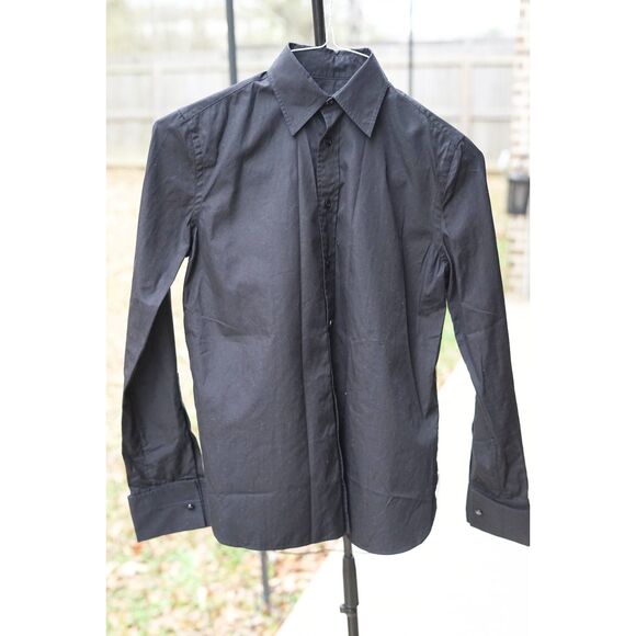 Ralph Lauren Purple Label Button Up Black Sheer Designer Made in USA - Picture 2 of 6